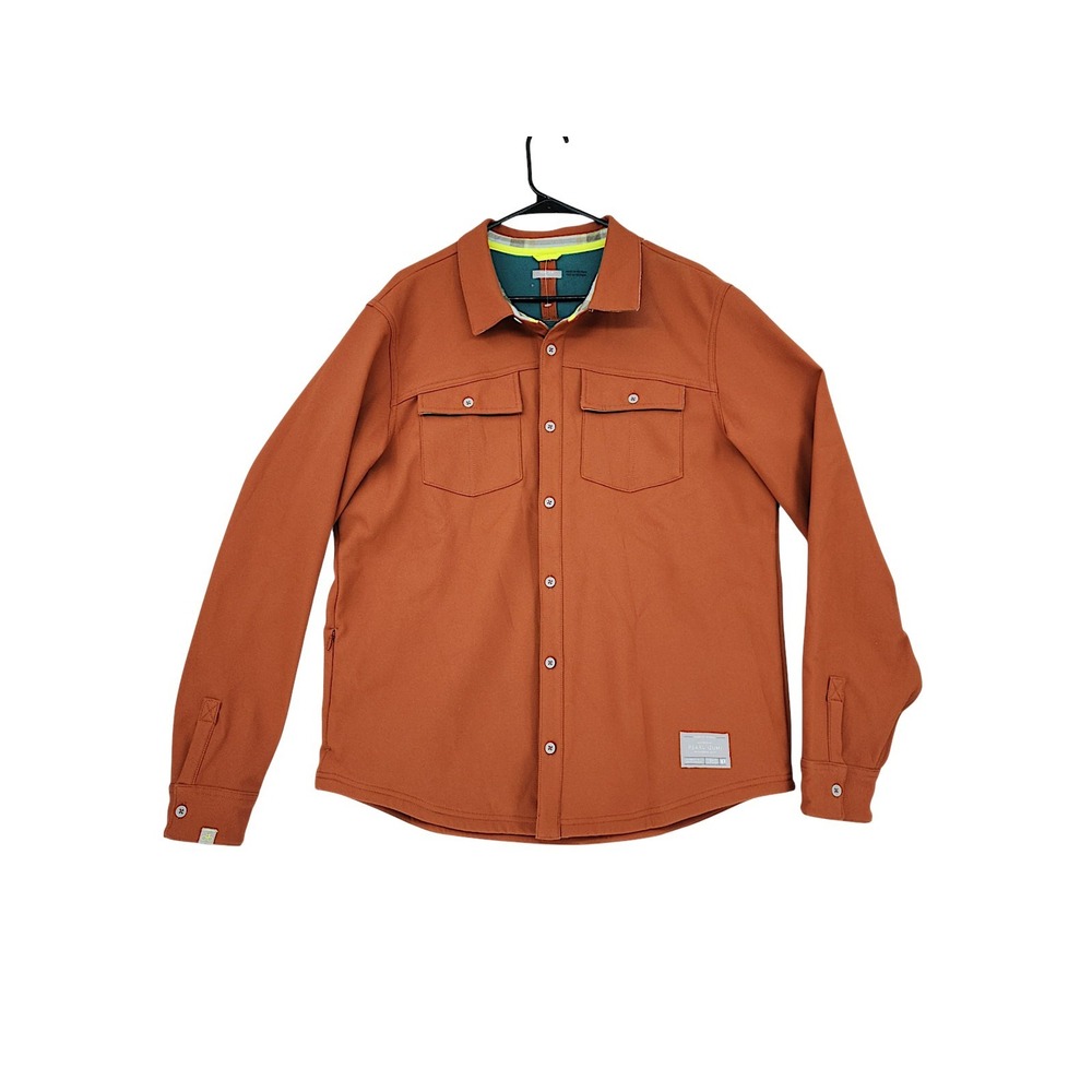 Pearl Izumi Rove Shirt Jacket XL Mens Cycling Rust Orange Fleece Technicwear NEW